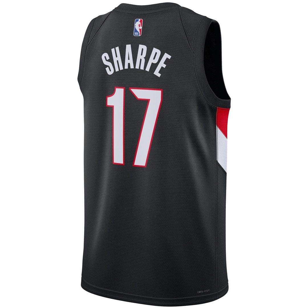 Portland Trail Blazers Shaedon Sharpe Nike Unisex Swingman Jersey - Icon Edition - Black