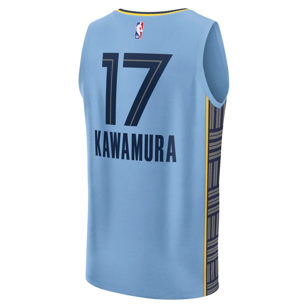 Memphis Grizzlies Yuki Kawamura Fanatics Fast Break Replica Player Jersey - Statement Edition - Light Blue