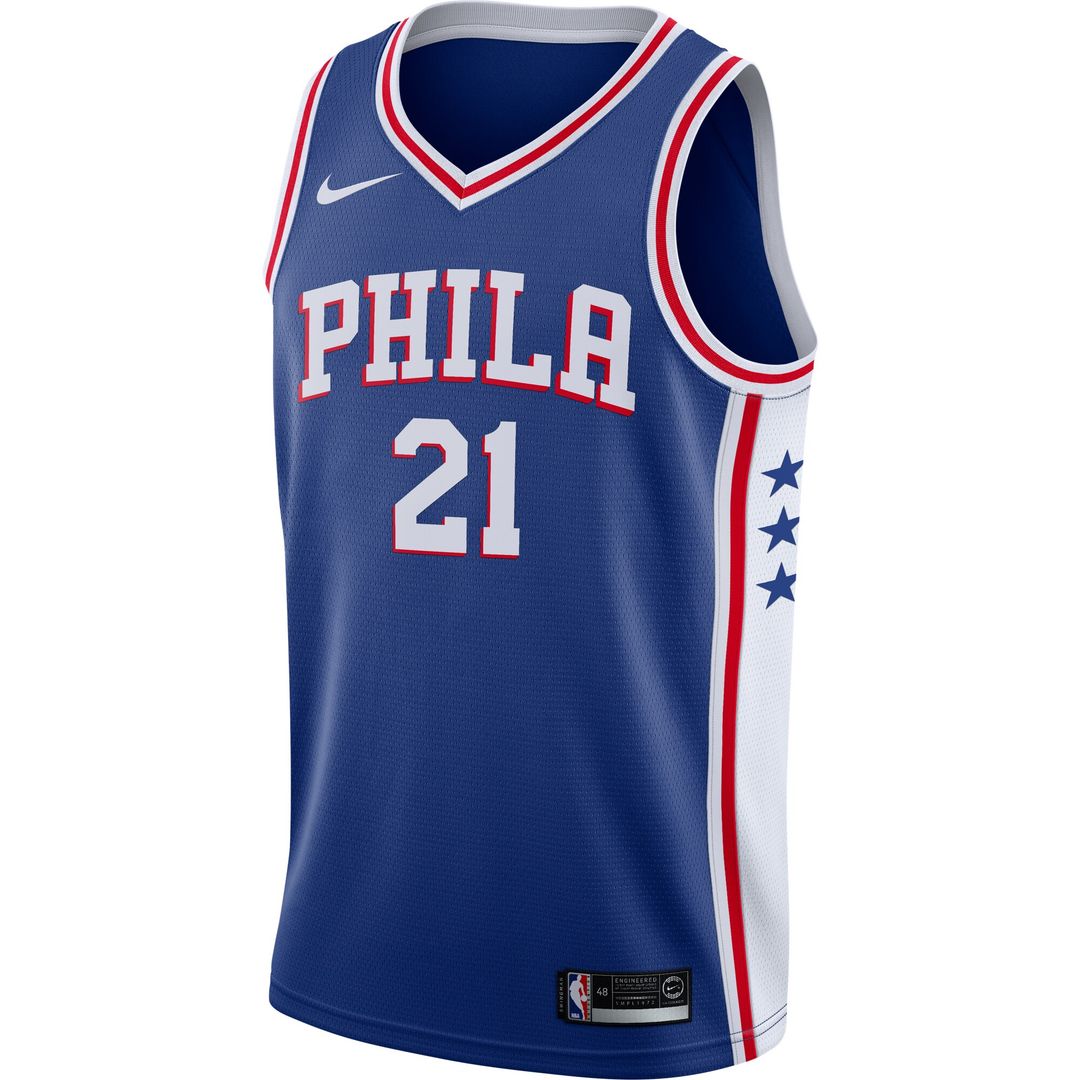 Philadelphia 76ers Joel Embiid Nike Swingman Jersey Royal - Icon Edition