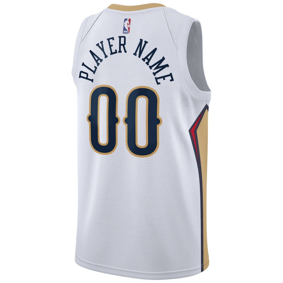 New Orleans Pelicans Nike 2020/21 Swingman Custom Jersey - Association Edition - White