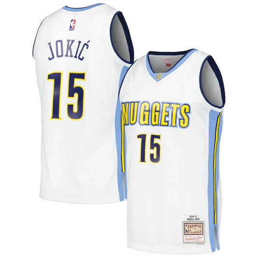 Denver Nuggets Nikola Jokic Mitchell & Ness 2016/17 Throwback Swingman Jersey - White