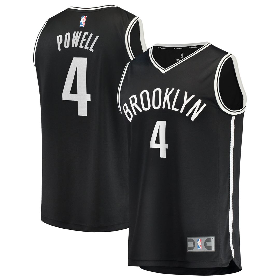 Brooklyn Nets Drake Powell Fanatics Youth Fast Break Replica Jersey - Black - Icon Edition