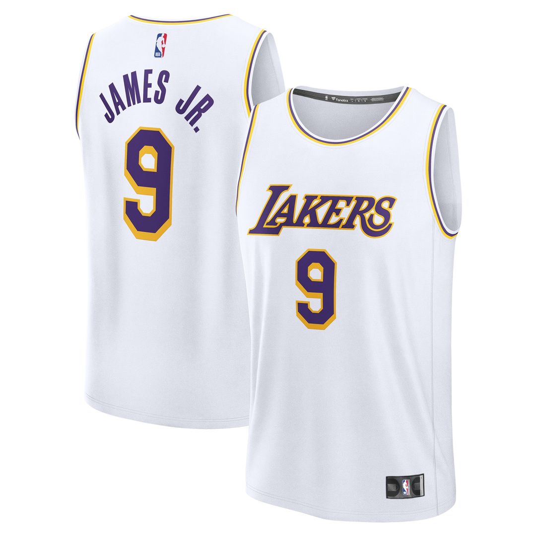 Los Angeles Lakers Bronny James Fanatics Fast Break Replica Player Jersey - Association Edition - White