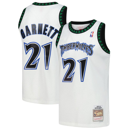 Minnesota Timberwolves Kevin Garnett Mitchell & Ness Hardwood Classics Swingman Jersey - White