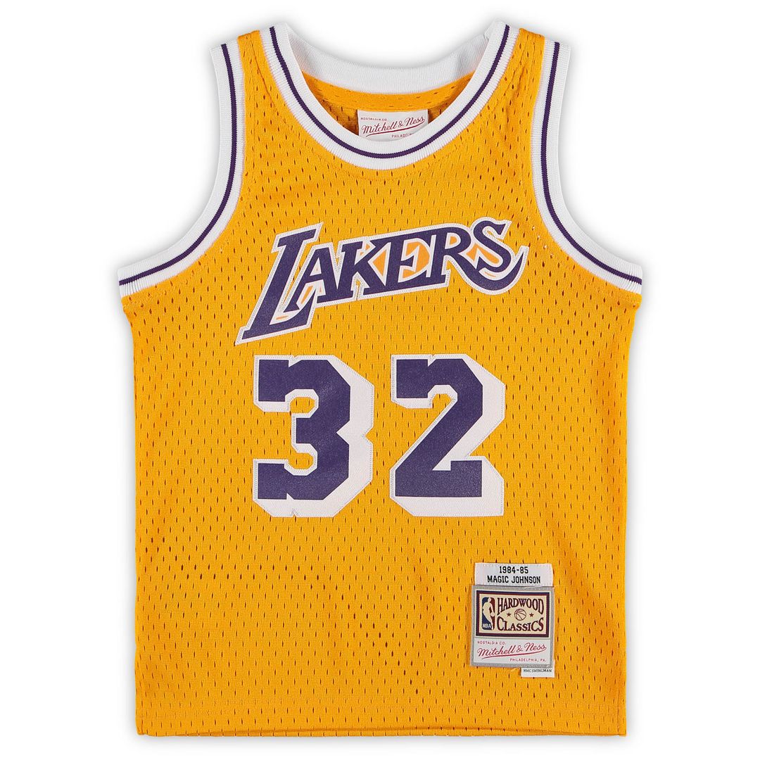 Los Angeles Lakers Magic Johnson Mitchell & Ness Preschool 1984 - 1985 Hardwood Classics Throwback Team Jersey - Gold