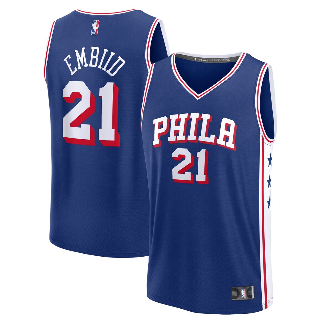 Philadelphia 76ers Joel Embiid Fanatics Youth Fast Break Replica Player Jersey - Icon Edition - Royal