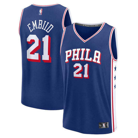 Philadelphia 76ers Joel Embiid Fanatics Youth Fast Break Replica Player Jersey - Icon Edition - Royal