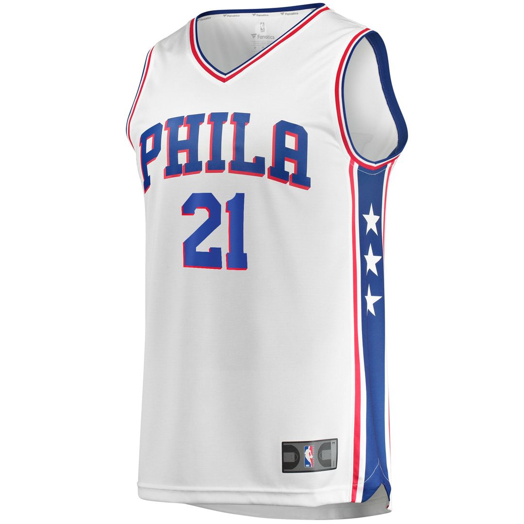 Philadelphia 76ers Joel Embiid Fanatics Replica Jersey - Association Edition - White
