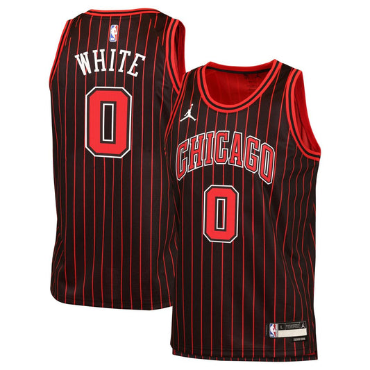 Chicago Bulls Coby White Jordan Brand Youth Swingman Jersey - Statement Edition - Black