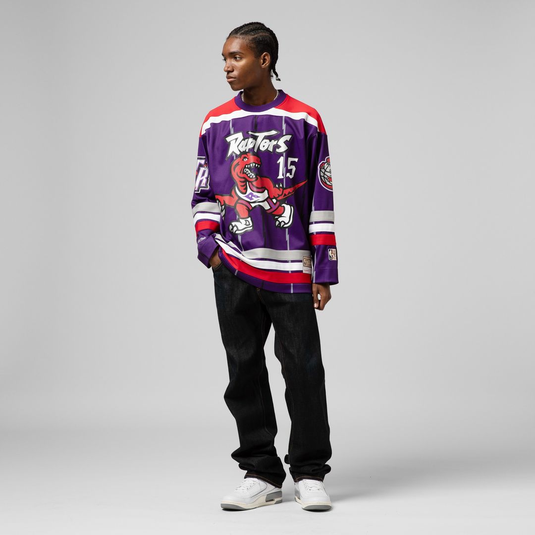 Toronto Raptors Vince Carter Mitchell & Ness Unisex Maxxed Out Fashion Hockey Jersey - Purple