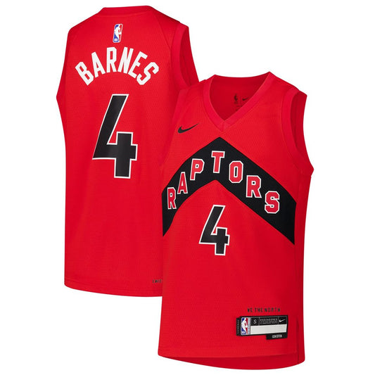 Toronto Raptors Scottie Barnes Nike Youth Swingman Jersey - Icon Edition - Red