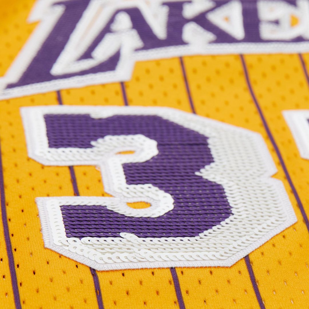 Los Angeles Lakers Magic Johnson Mitchell & Ness x DANNIJO Women's Fashion Cropped Basketball Jersey - Yellow