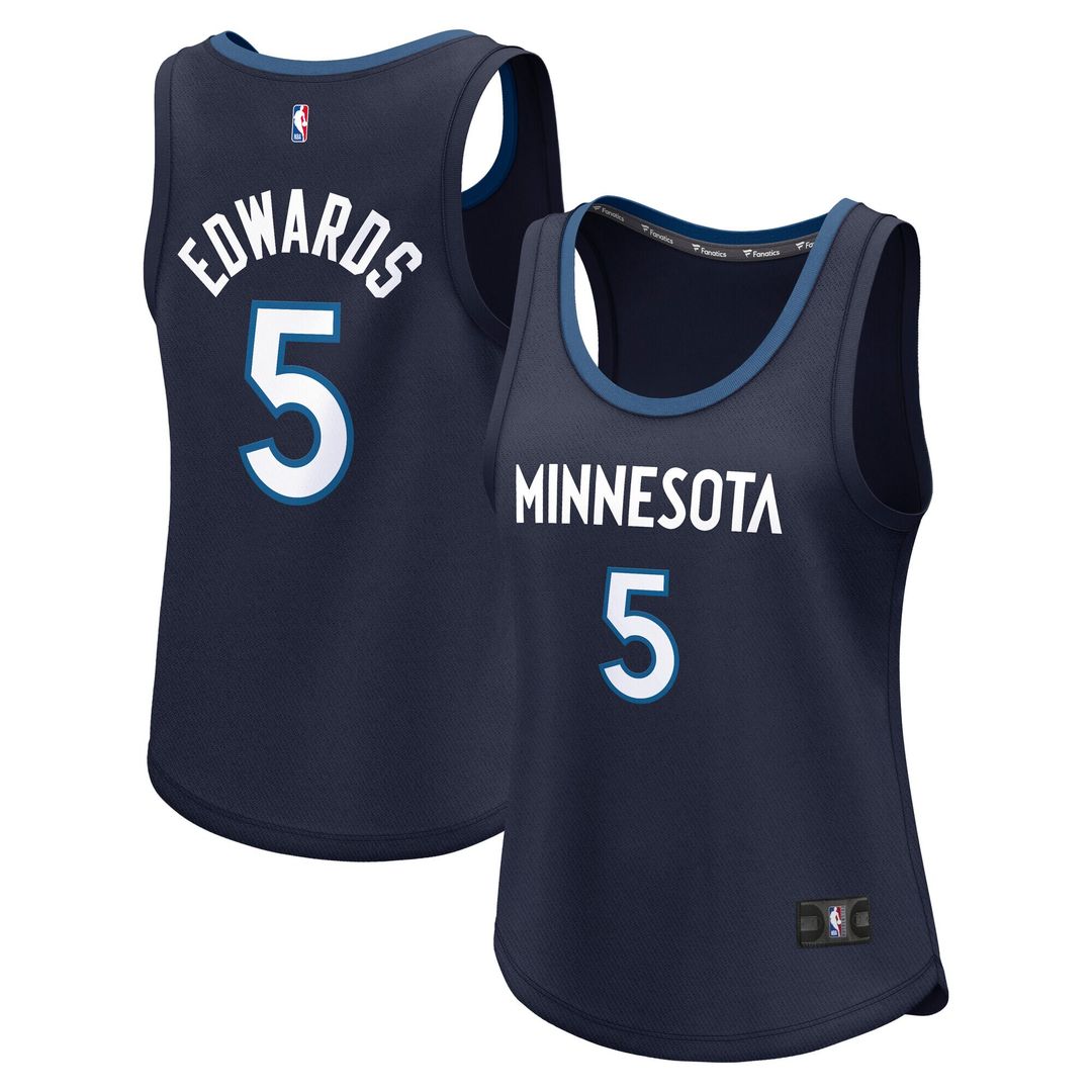 Minnesota Timberwolves Anthony Edwards Fanatics Women's Fast Break Player Jersey - Icon Edition - Navy
