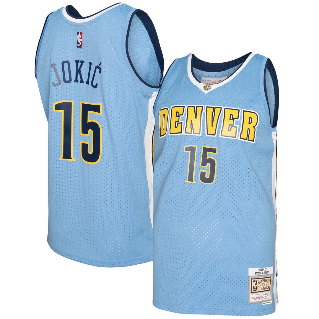 Denver Nuggets Nikola Jokic Mitchell & Ness 2016/17 Swingman Jersey - Light Blue