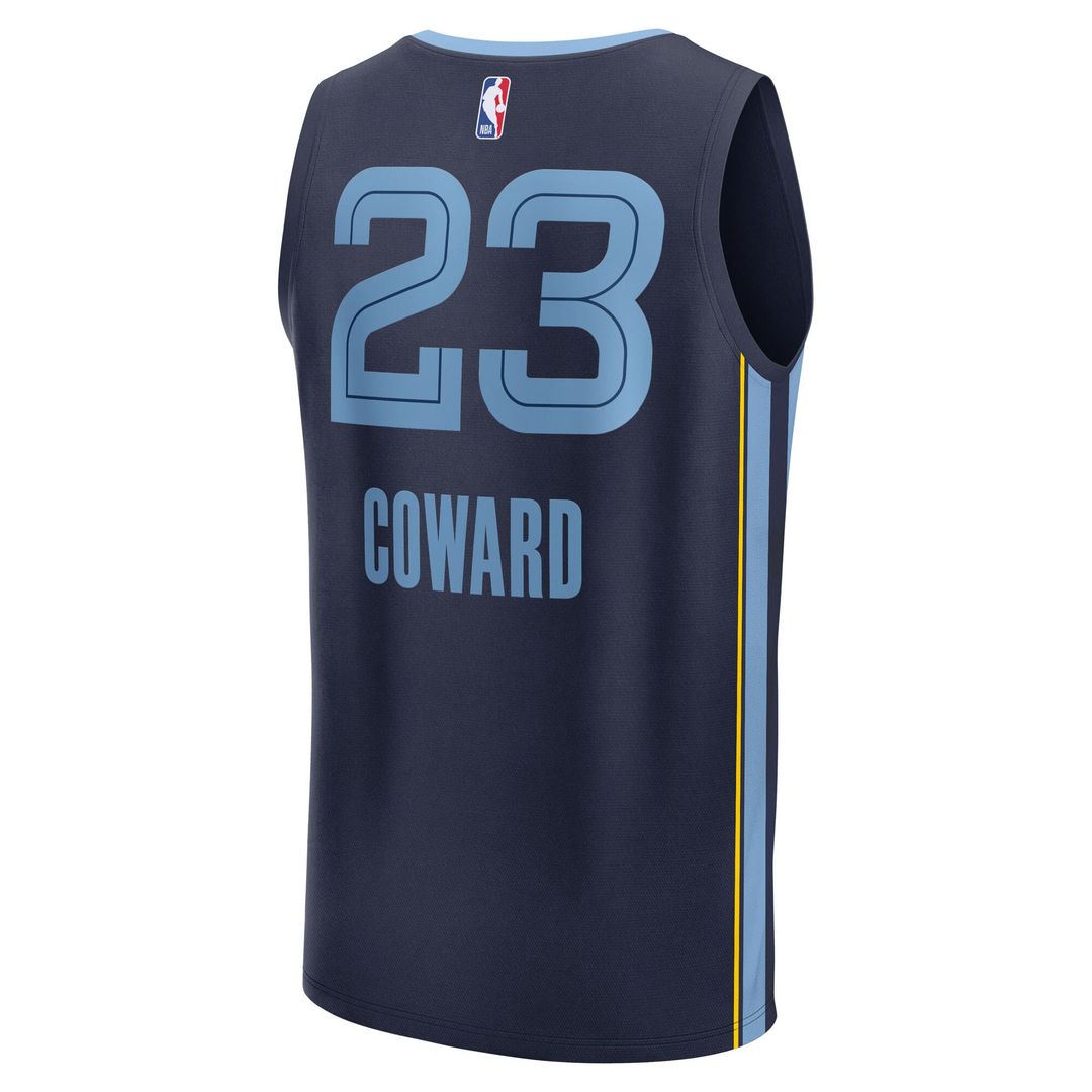 Memphis Grizzlies Cedric Coward Fanatics 2025 NBA Draft First Round Pick Fast Break Replica Jersey - Icon Edition - Navy
