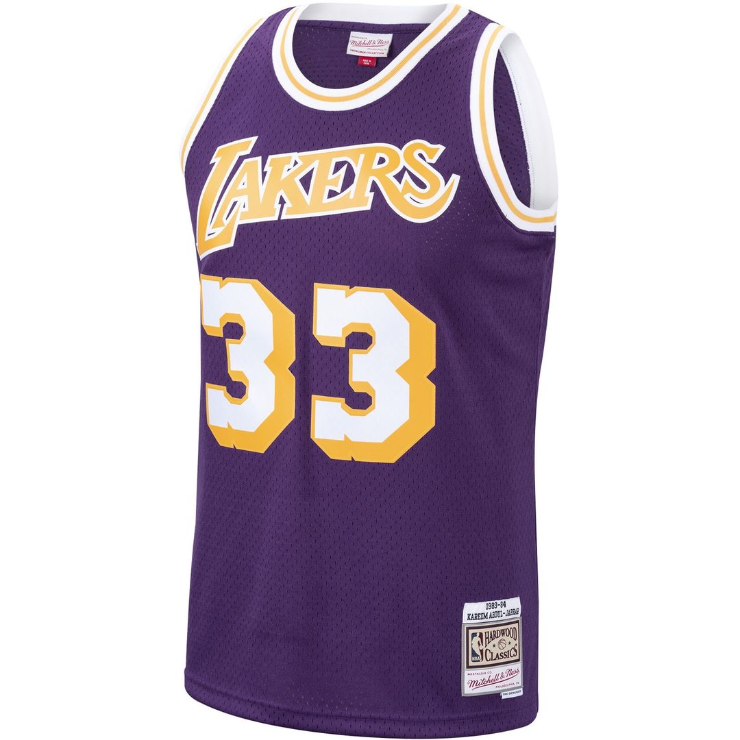 Los Angeles Lakers Kareem Abdul - Jabbar Mitchell & Ness Hardwood Classics Swingman Jersey - Purple