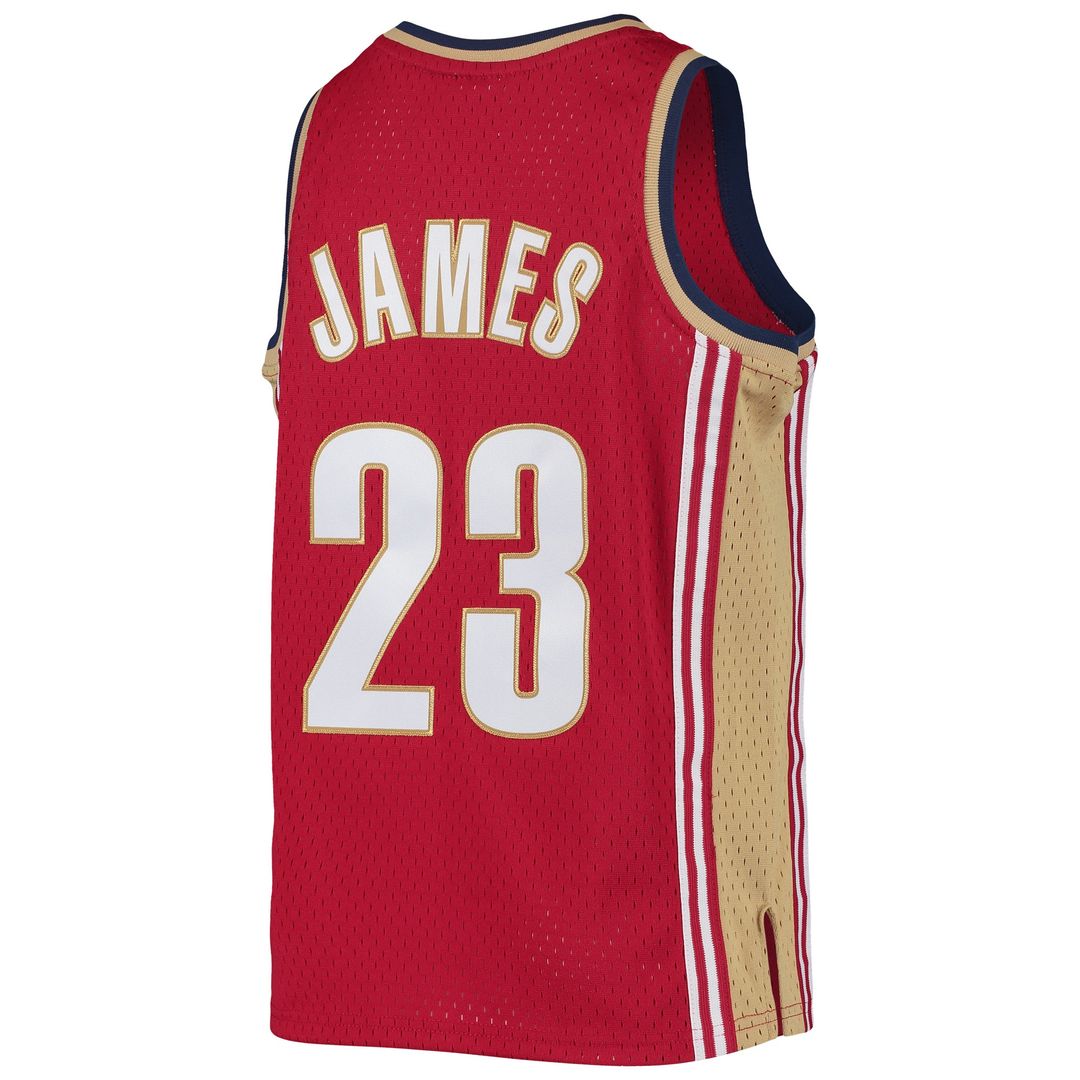 Cleveland Cavaliers LeBron James Mitchell & Ness Youth 2003 - 04 Hardwood Classics Swingman Jersey - Wine