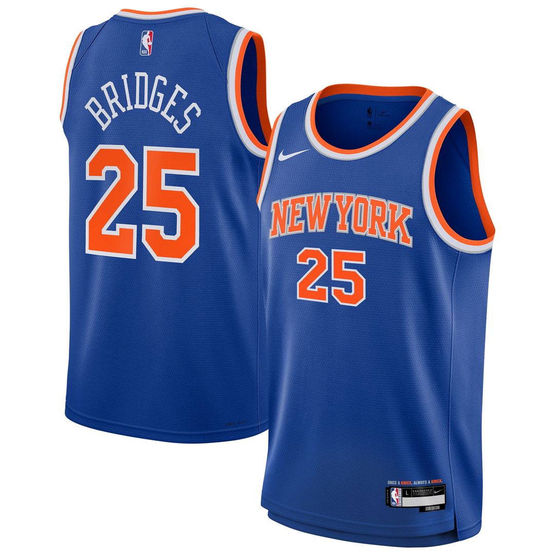 New York Knicks Mikal Bridges Nike Youth Swingman Jersey - Icon Edition - Blue