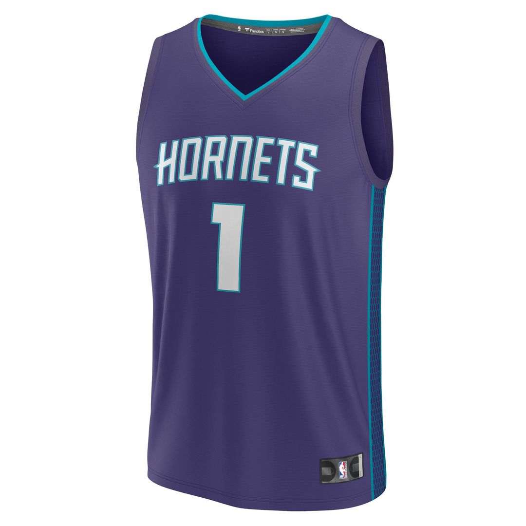 Charlotte Hornets LaMelo Ball Fanatics Fast Break Replica Player Jersey - Statement Edition - Purple