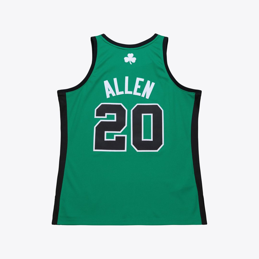 Boston Celtics Ray Allen Mitchell & Ness 2007 - 08 Hardwood Classics Authentic Jersey - Kelly Green