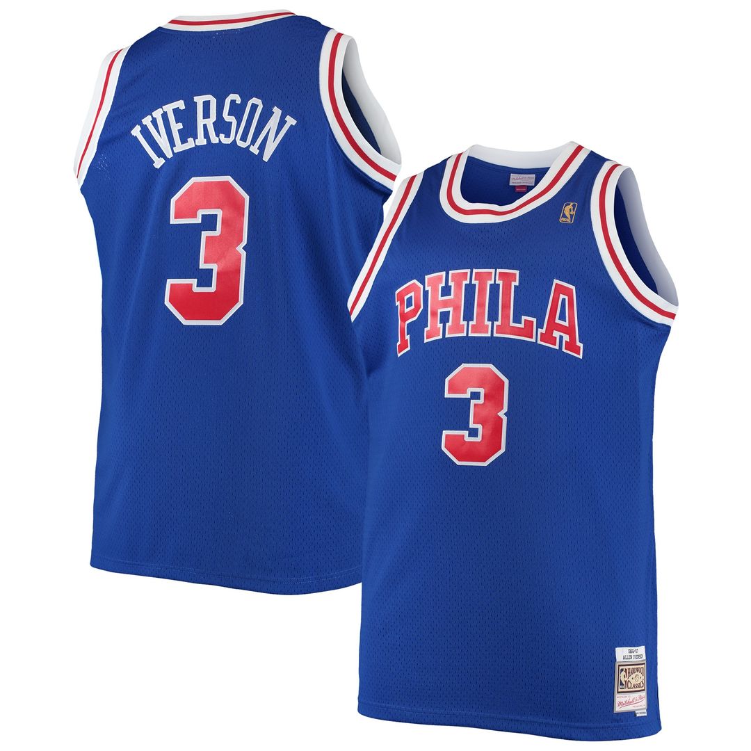 Philadelphia 76ers Allen Iverson Mitchell & Ness 1996/97 Big & Tall Hardwood Classics Swingman Jersey - Red
