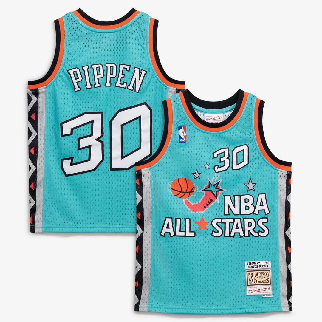 Scottie Pippen 1996 NBA All - Star Game Mitchell & Ness Youth Hardwood Classics Swingman Jersey - Teal