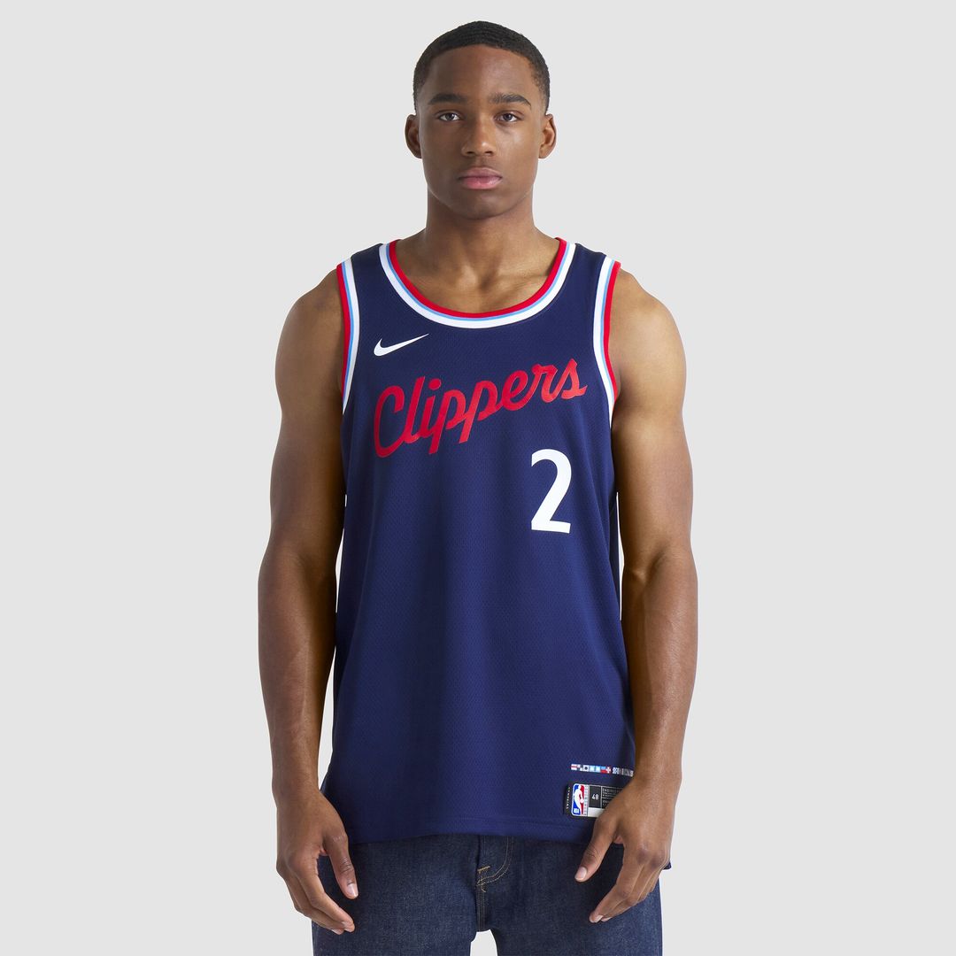 LA Clippers Kawhi Leonard Nike Unisex 2024/25 Swingman Jersey - Navy - Icon Edition