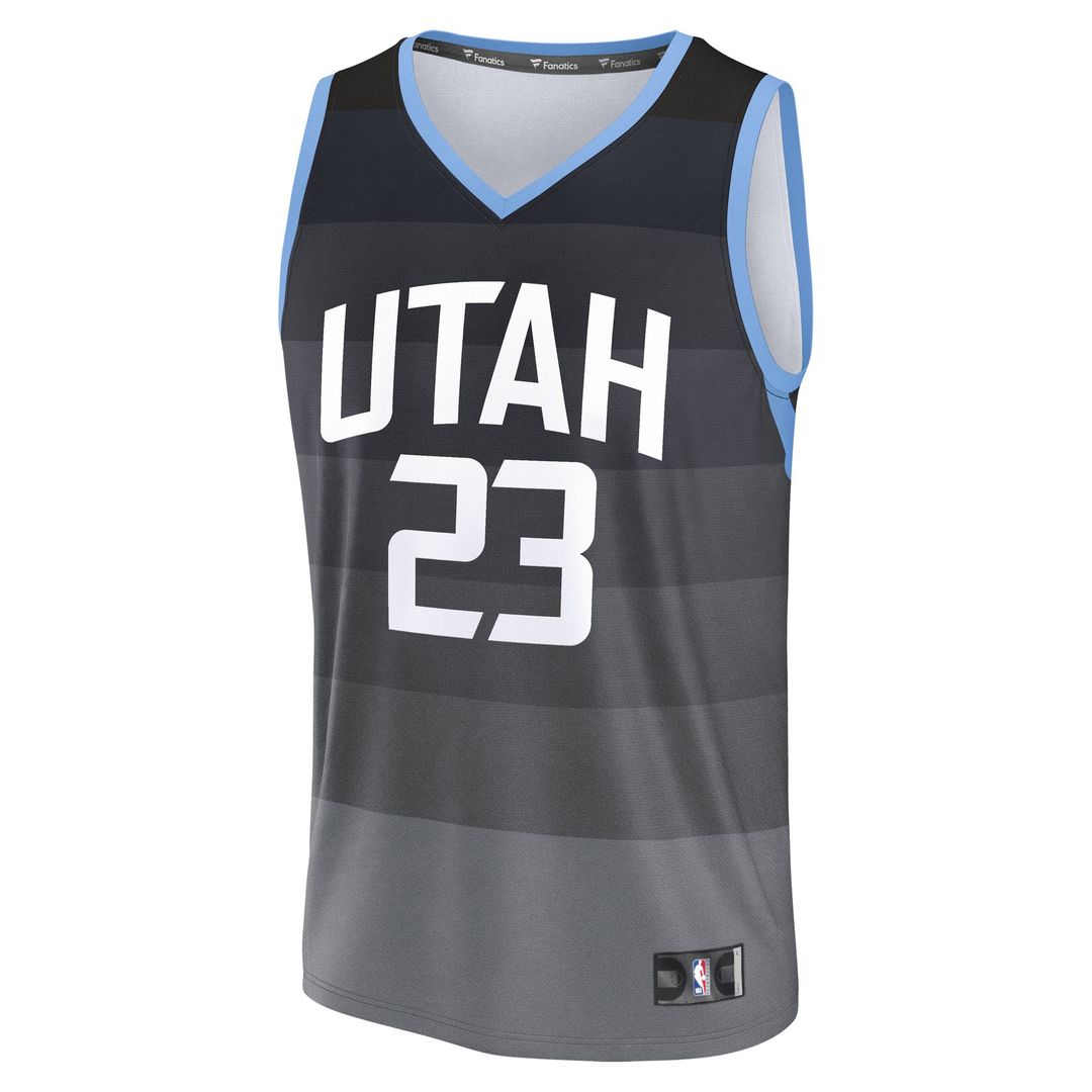 Utah Jazz Lauri Markkanen Fanatics Youth Fast Break Jersey - City Edition - Black