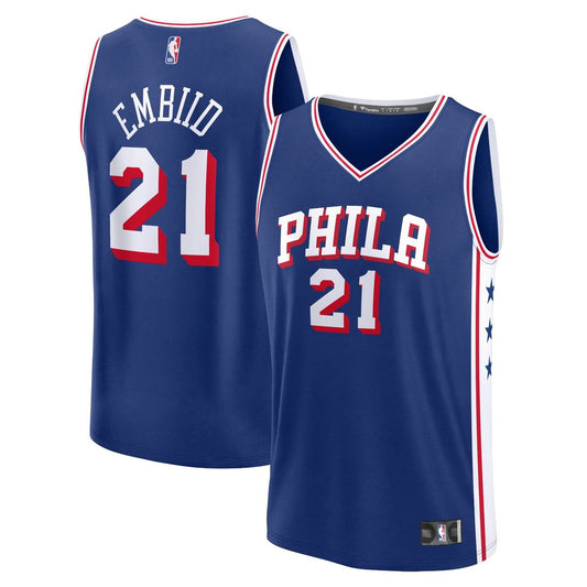 Philadelphia 76ers Joel Embiid Fanatics Fast Break Replica Jersey - Icon Edition - Royal