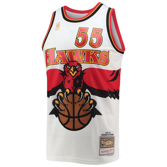 Atlanta Hawks Dikembe Mutombo Mitchell & Ness 1996/97 Hardwood Classics Swingman Jersey - White
