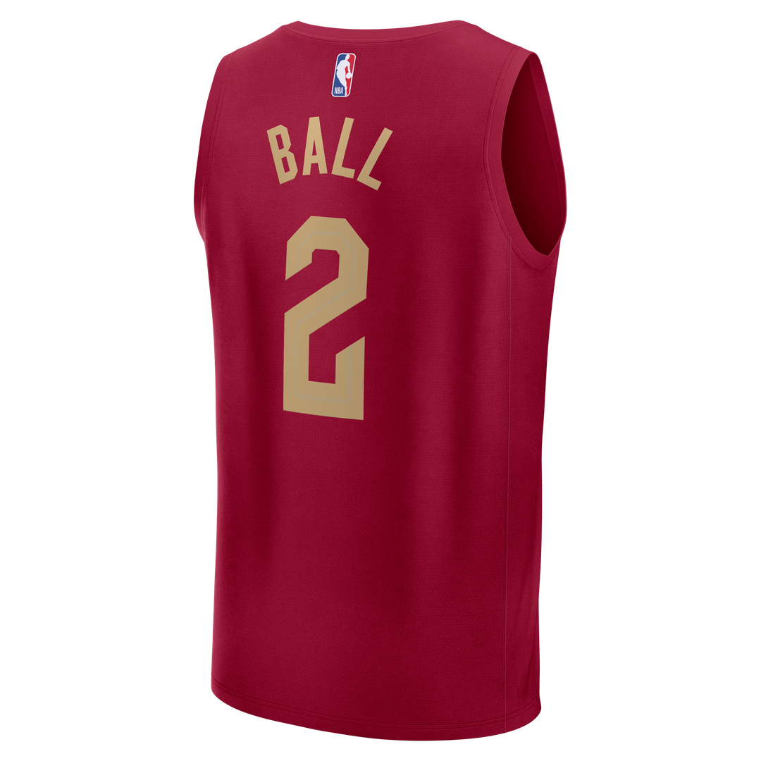 Cleveland Cavaliers Lonzo Ball Fanatics Fast Break Replica Jersey - Wine - Icon Edition