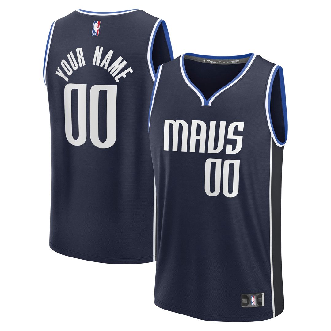 Dallas Mavericks Fanatics Fast Break Custom Jersey - Icon Edition - Blue