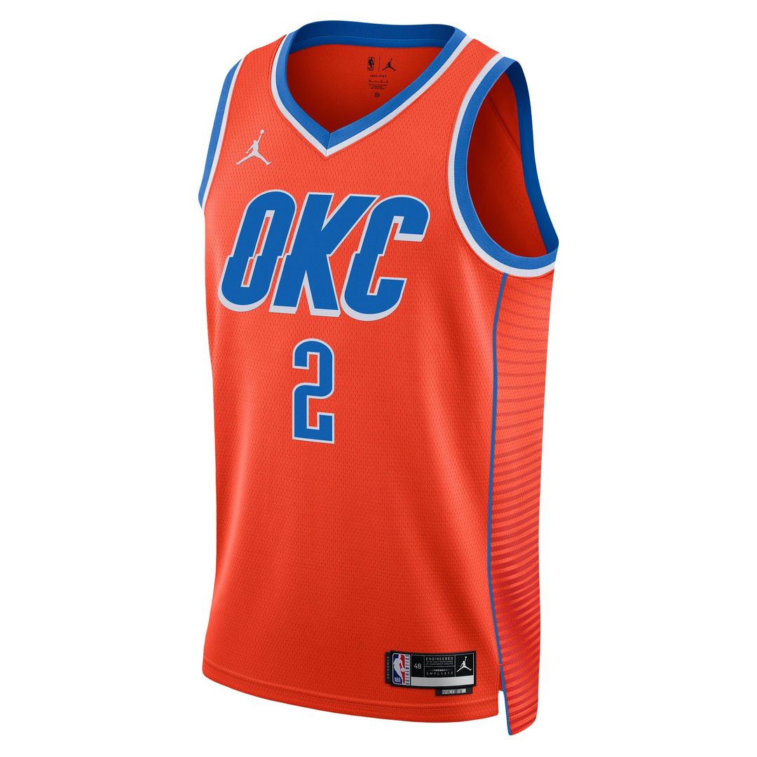 Oklahoma City Thunder Shai Gilgeous - Alexander Jordan Brand Unisex Swingman Jersey - Statement Edition - Orange