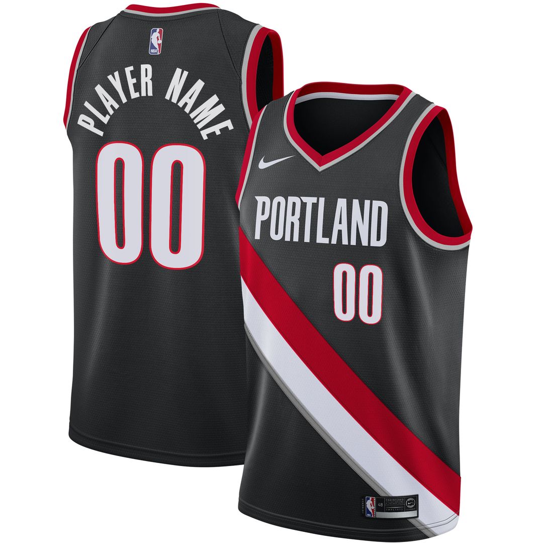 Portland Trail Blazers Nike 2020/21 Swingman Custom Jersey - Association Edition - White