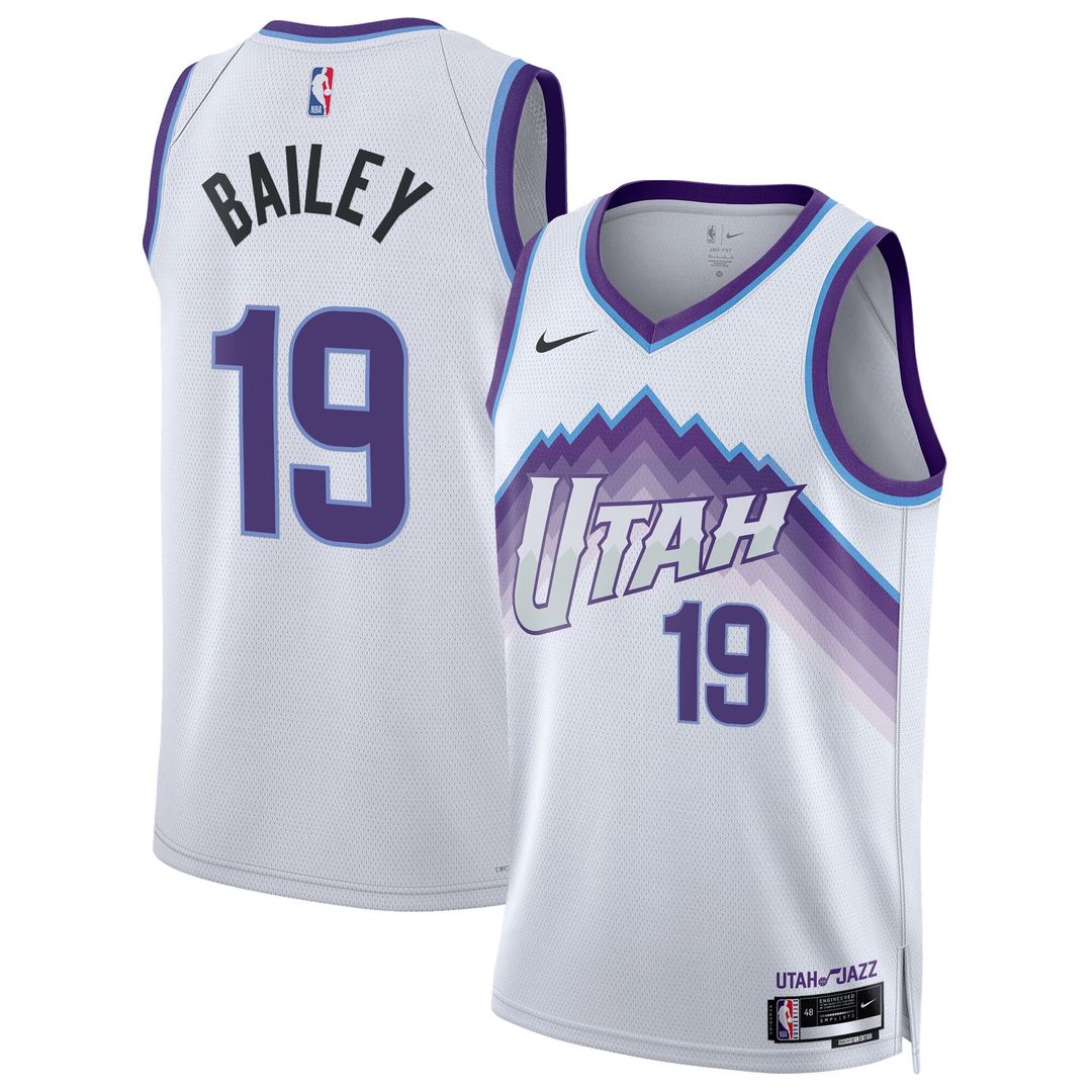 Utah Jazz Ace Bailey Nike Unisex Swingman Jersey - Association Edition - White