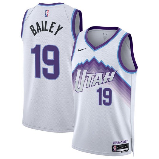 Utah Jazz Ace Bailey Nike Unisex Swingman Jersey - Association Edition - White