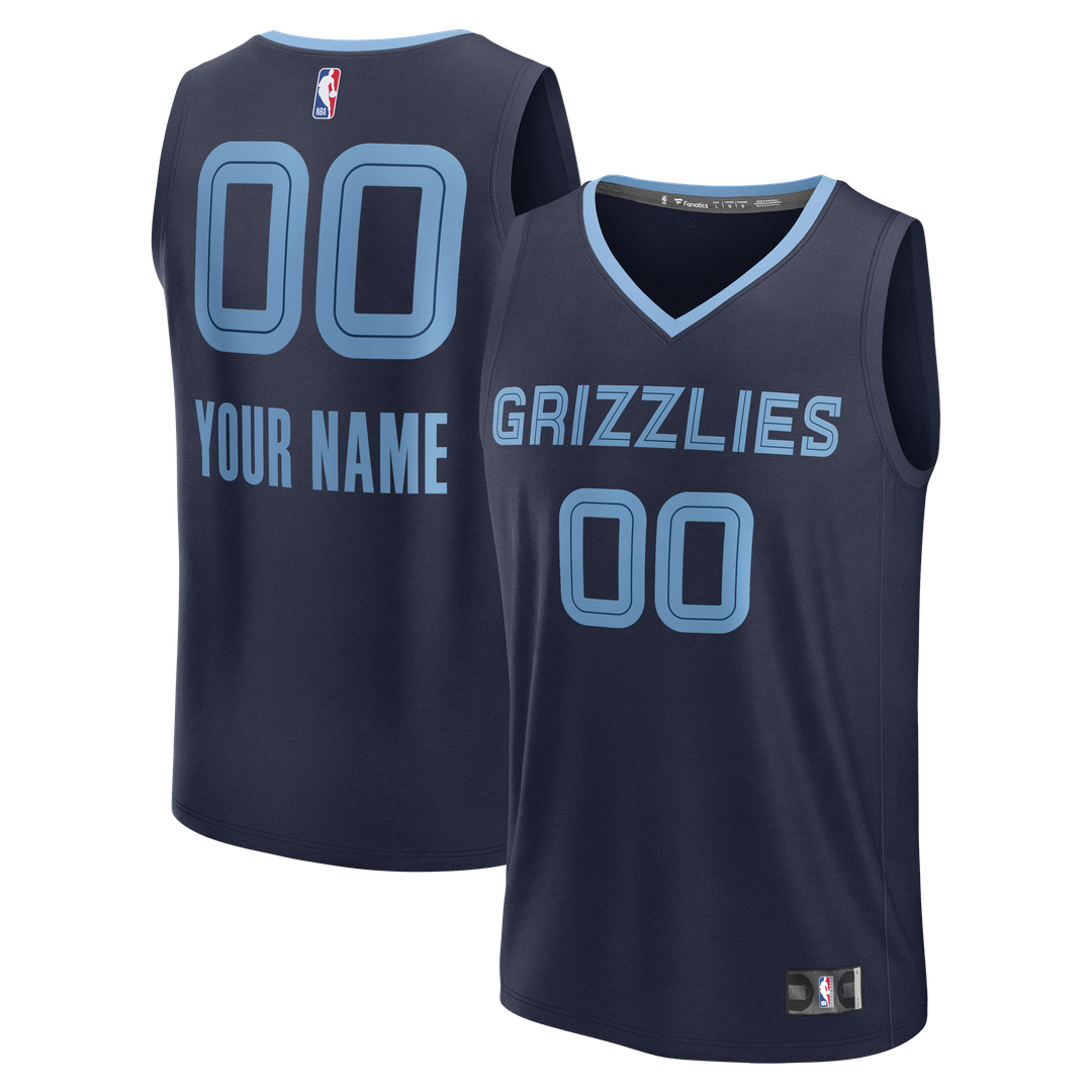 Memphis Grizzlies Fanatics Youth Fast Break Custom Jersey - Icon Edition - Navy