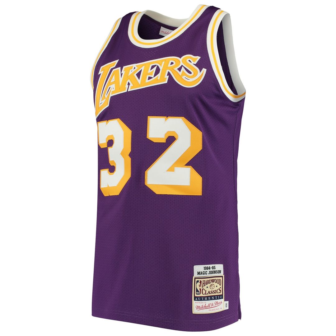 Los Angeles Lakers Magic Johnson Mitchell & Ness 1984/85 Hardwood Classics Authentic Jersey - Gold