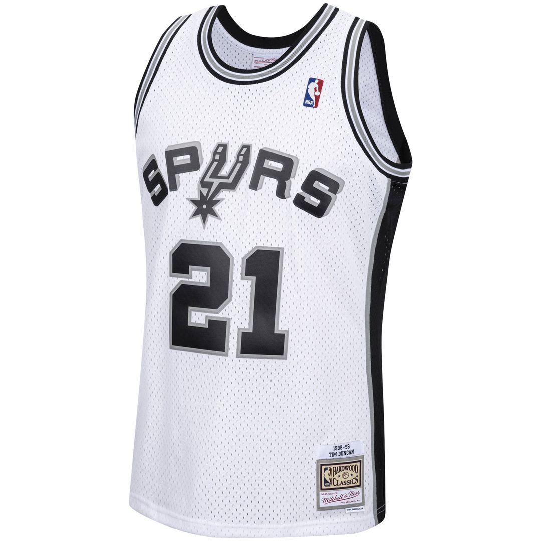 San Antonio Spurs Tim Duncan Mitchell & Ness 1998/99 Hardwood Classics Swingman Jersey - White