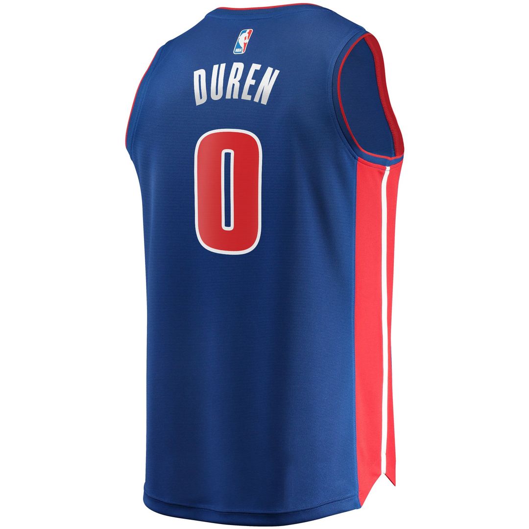 Detroit Pistons Jalen Duren Fanatics Fast Break Replica Jersey - Icon Edition - Blue