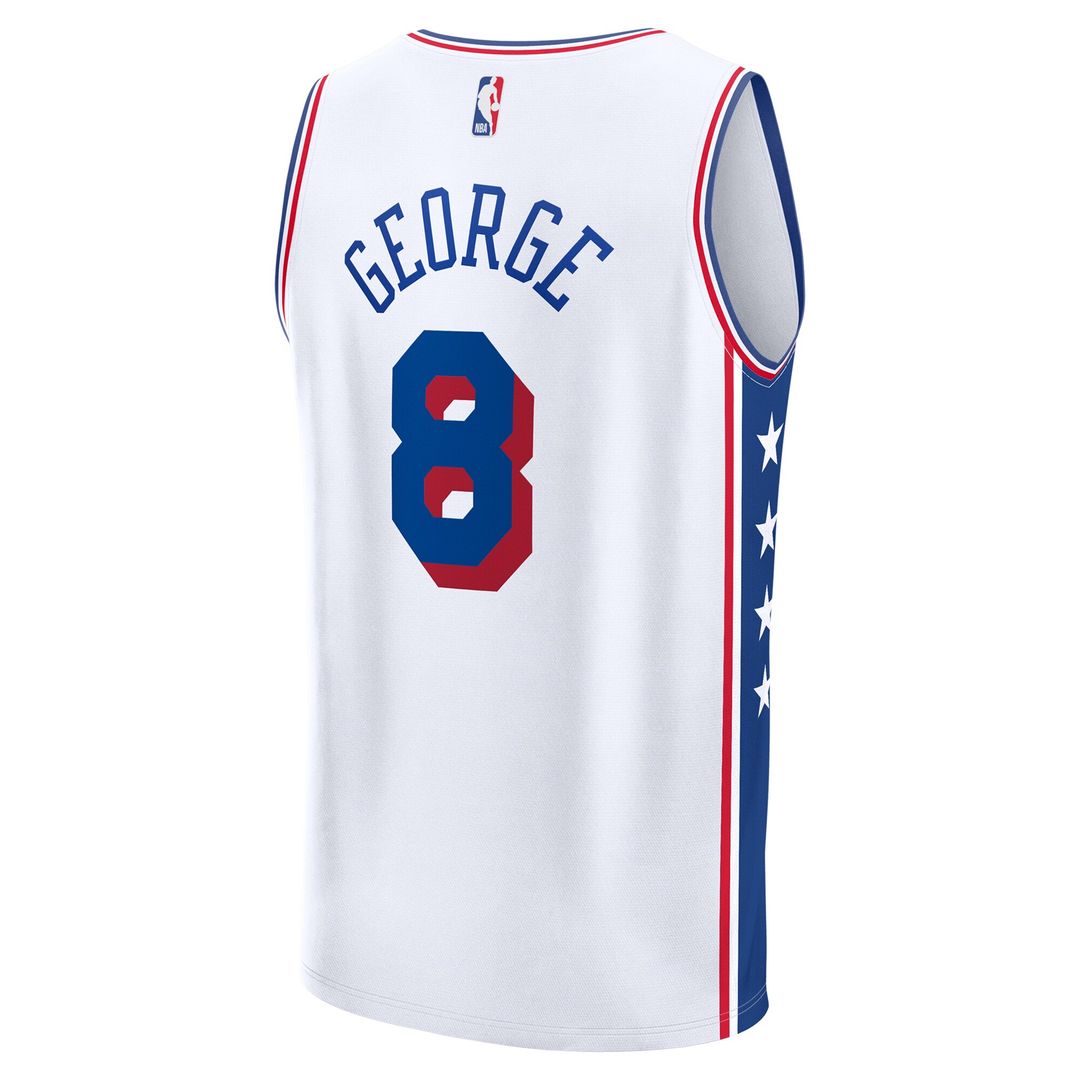 Philadelphia 76ers Paul George Fanatics Youth Fast Break Replica Player Jersey - Association Edition - White