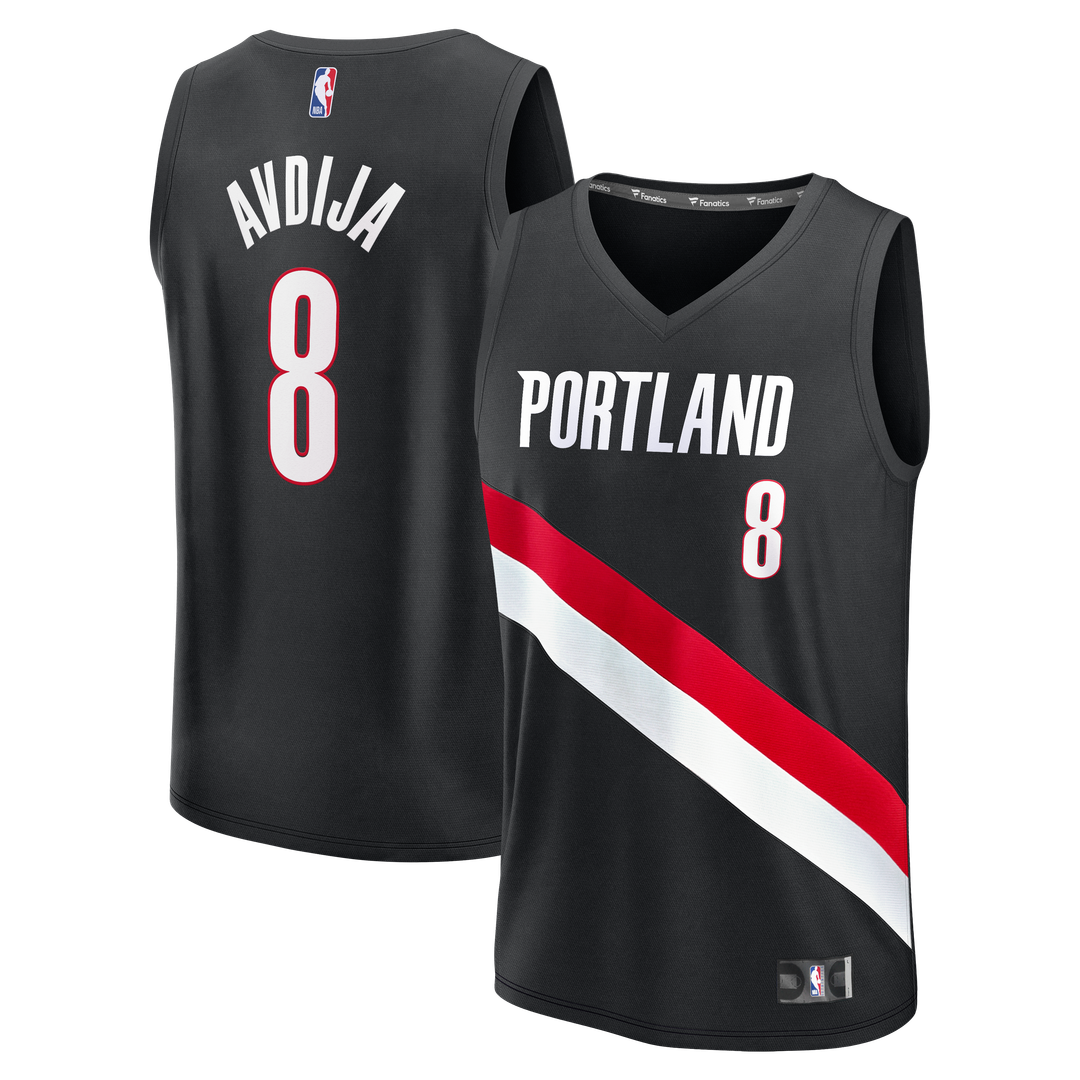 Portland Trail Blazers Deni Avdija Fanatics Fast Break Replica Jersey - Icon Edition - Black