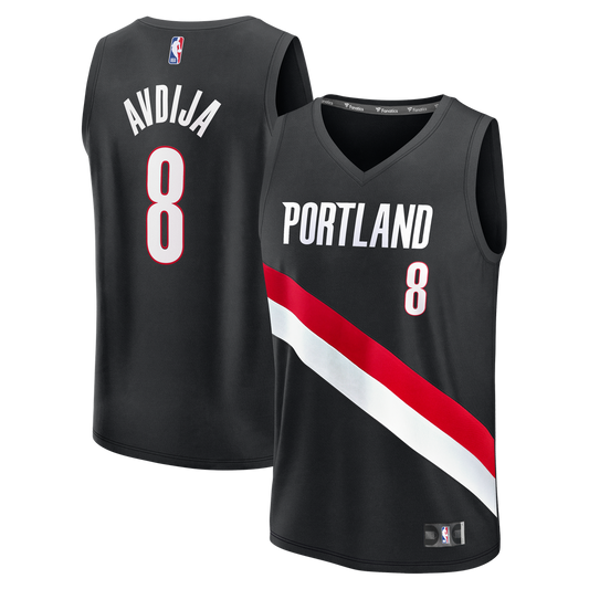 Portland Trail Blazers Deni Avdija Fanatics Fast Break Replica Jersey - Icon Edition - Black