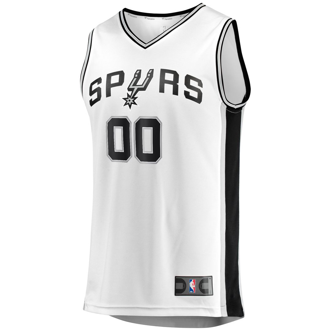 San Antonio Spurs Fanatics Fast Break Custom Replica Jersey - Association Edition - White