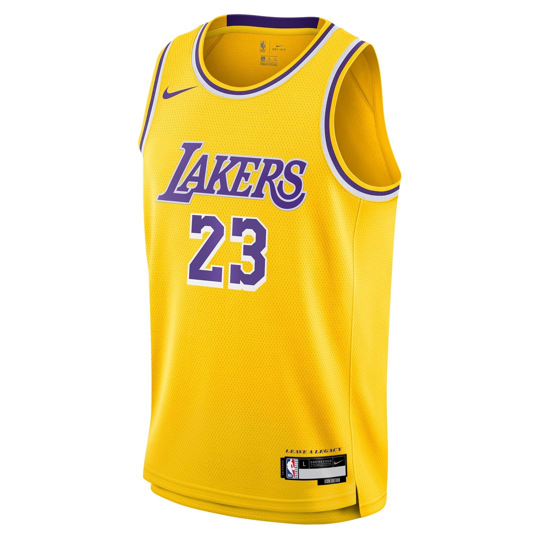 Los Angeles Lakers LeBron James Nike Youth Swingman Jersey - Icon Edition - Gold