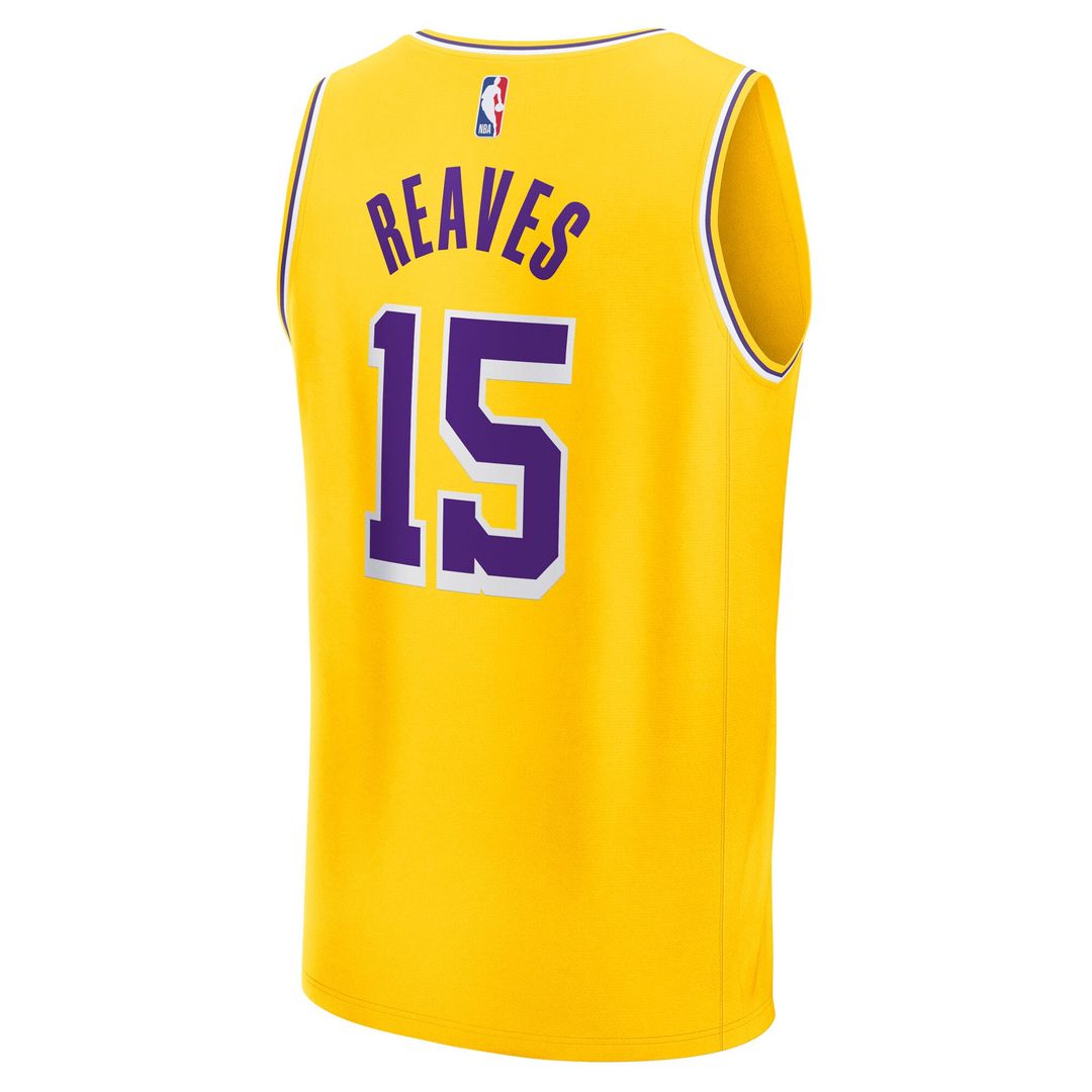 Los Angeles Lakers Austin Reaves Fanatics Youth Fast Break Replica Jersey - Gold - Icon Edition