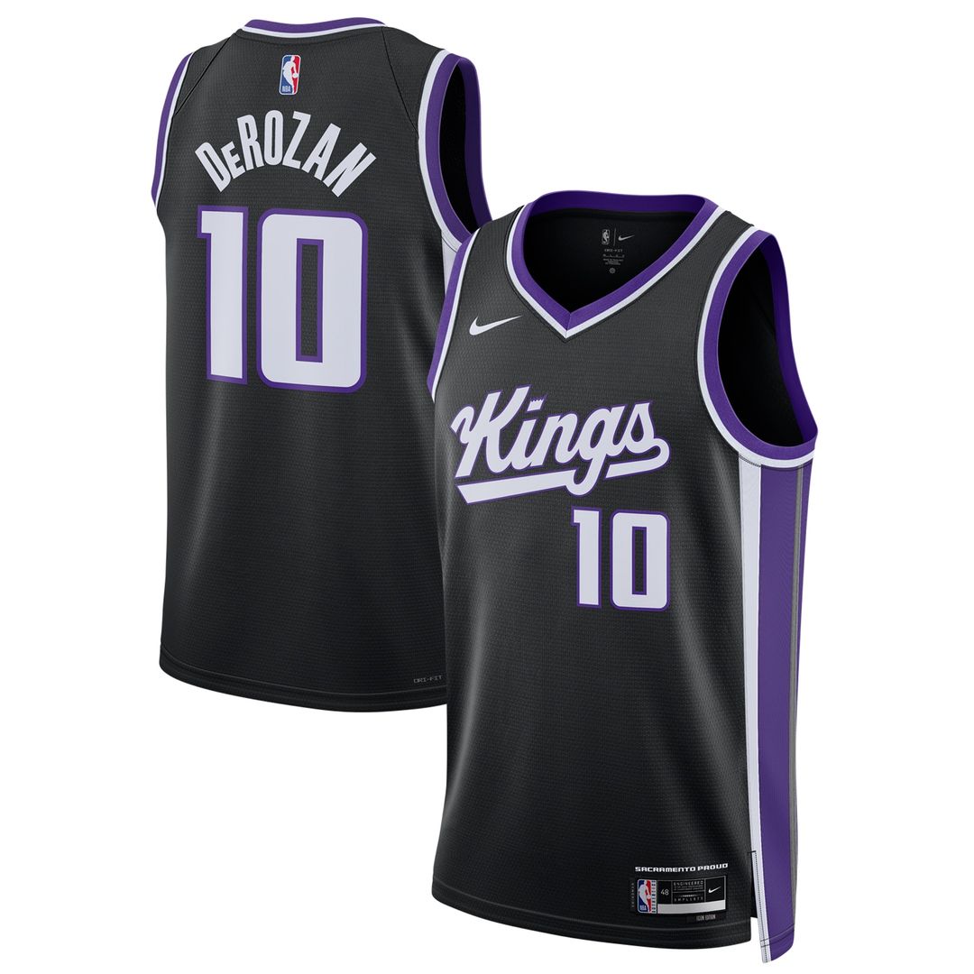 Sacramento Kings DeMar DeRozan Nike Unisex Swingman Player Jersey - Icon Edition - Black