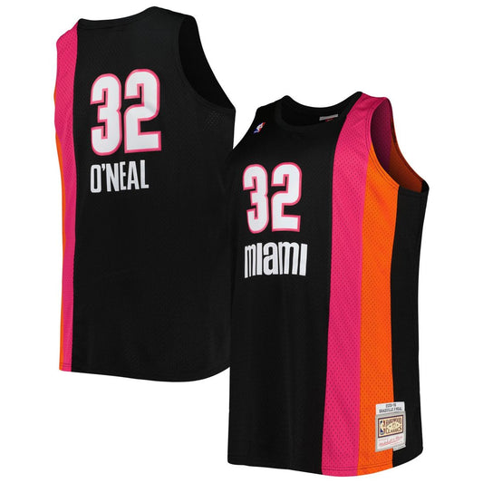 Miami Heat Shaquille O'Neal Mitchell & Ness Big & Tall Hardwood Classics 2005/06 Swingman Jersey - Black