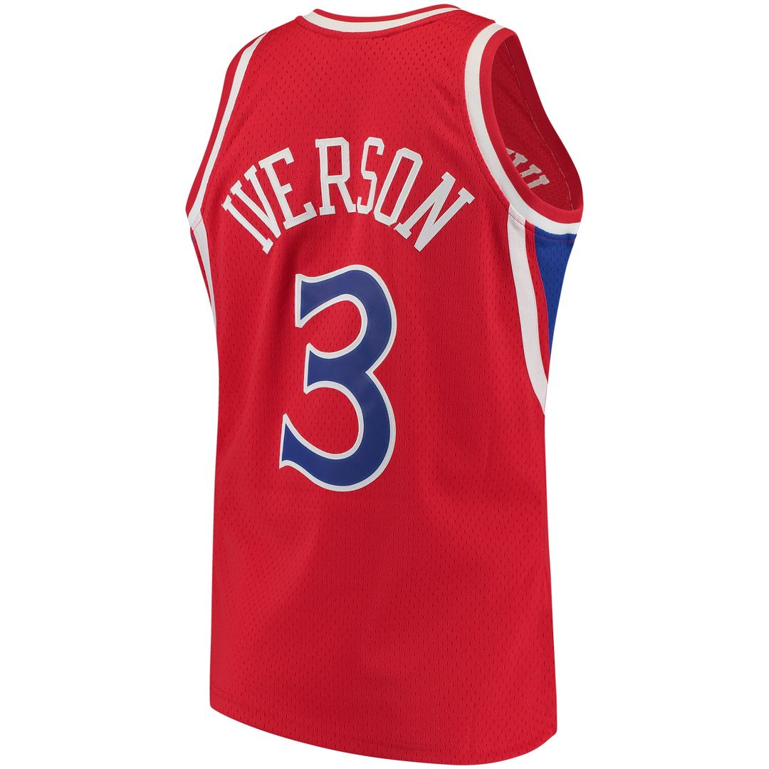Philadelphia 76ers Allen Iverson Mitchell & Ness 2000/01 Hardwood Classics Swingman Jersey - Black