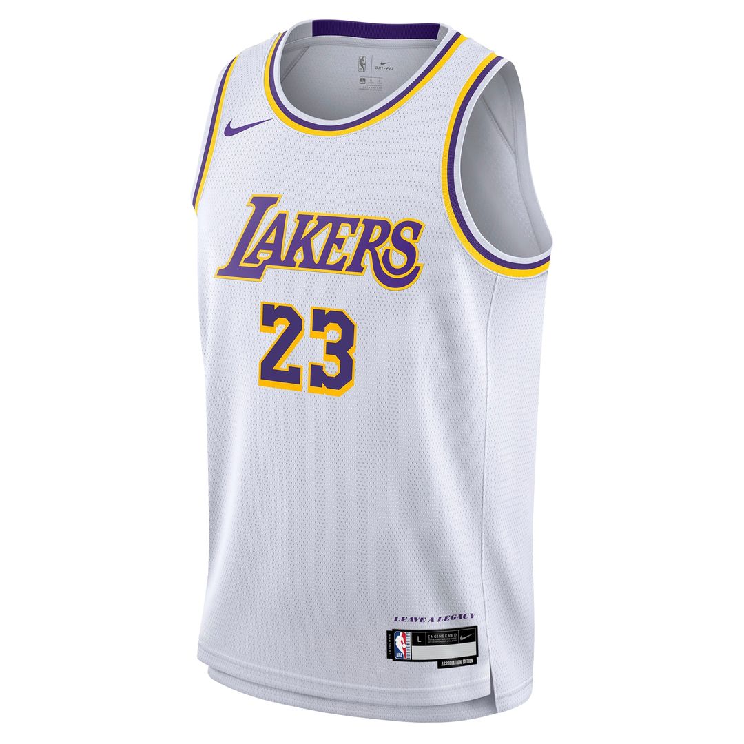 Los Angeles Lakers LeBron James Nike Youth Swingman Jersey - Association Edition - White